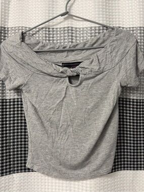 Polly & Esther Crop Top Grey